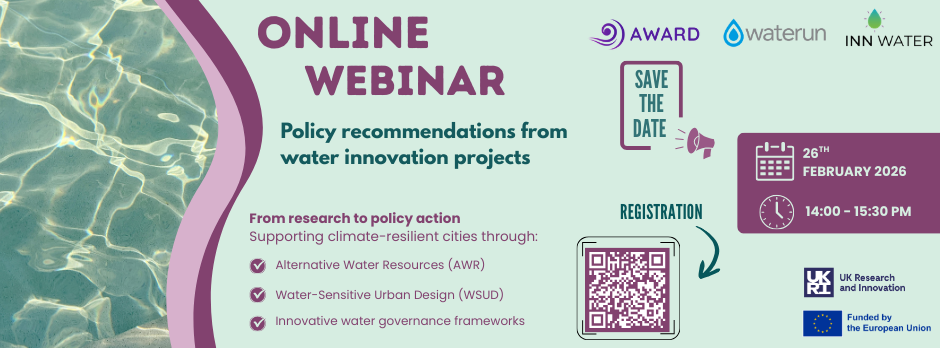 Webinar InnWater x AWARD x WATERUN