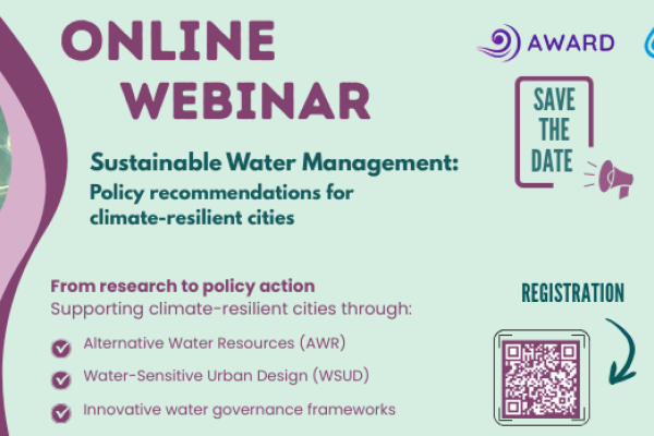 AWARD x InnWater x WATERUN Webinar on Sustainable Water Management 
